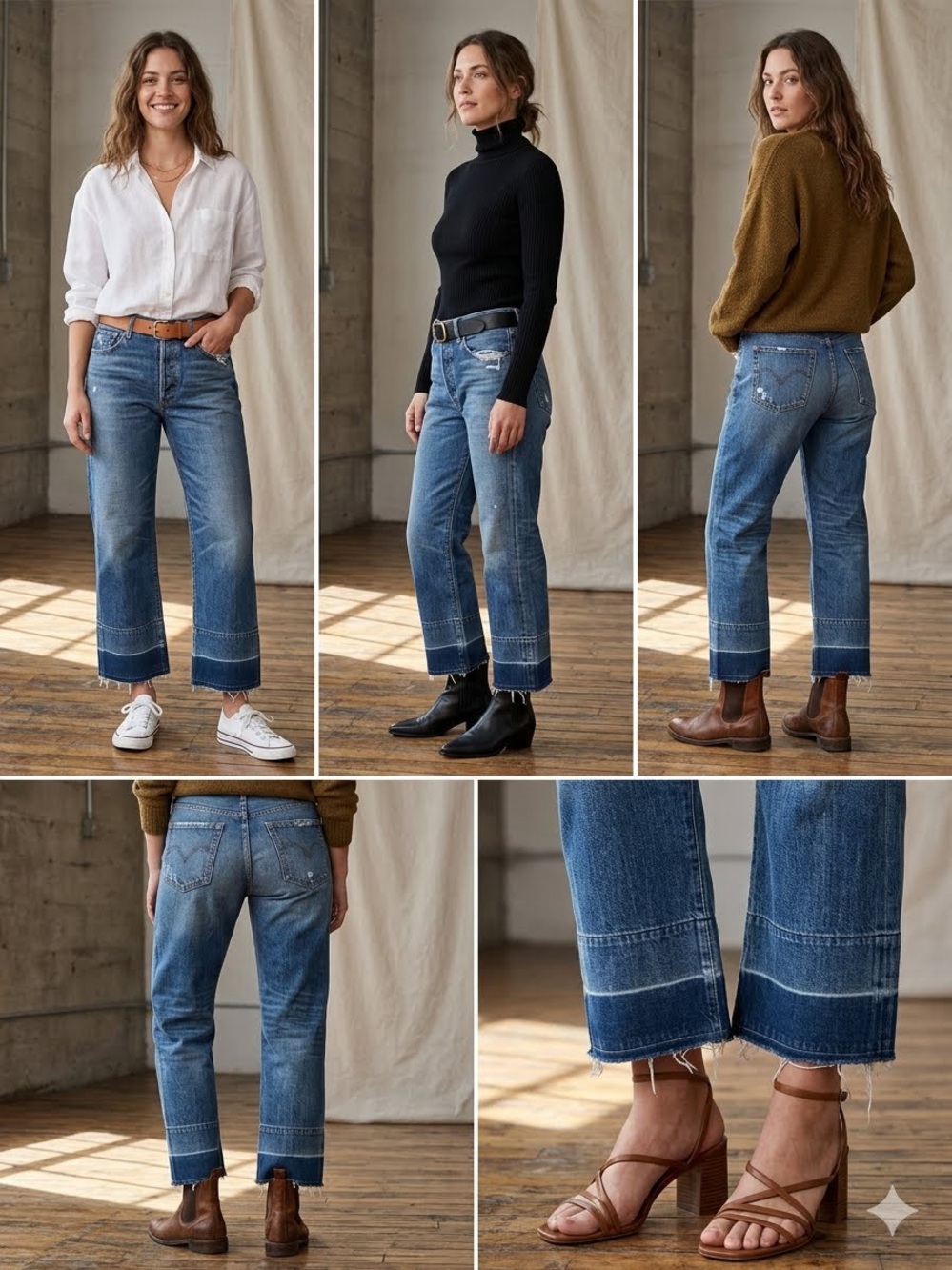 Citizens of Humanity Cora Crop Relaxed Undone Hem Jeans Size 28